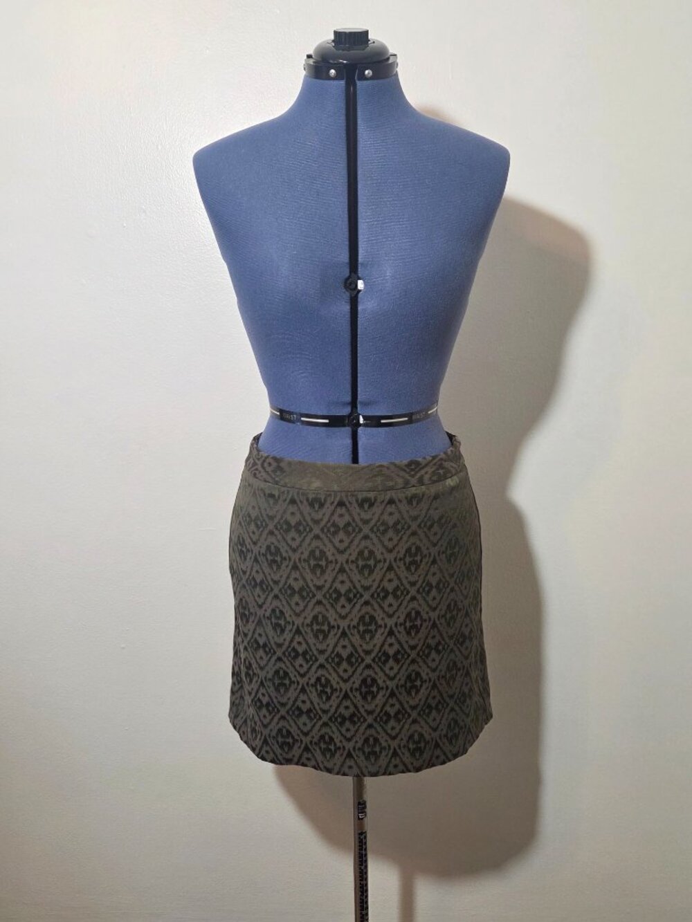 Banana Republic Green Jacquard Mini Skirt